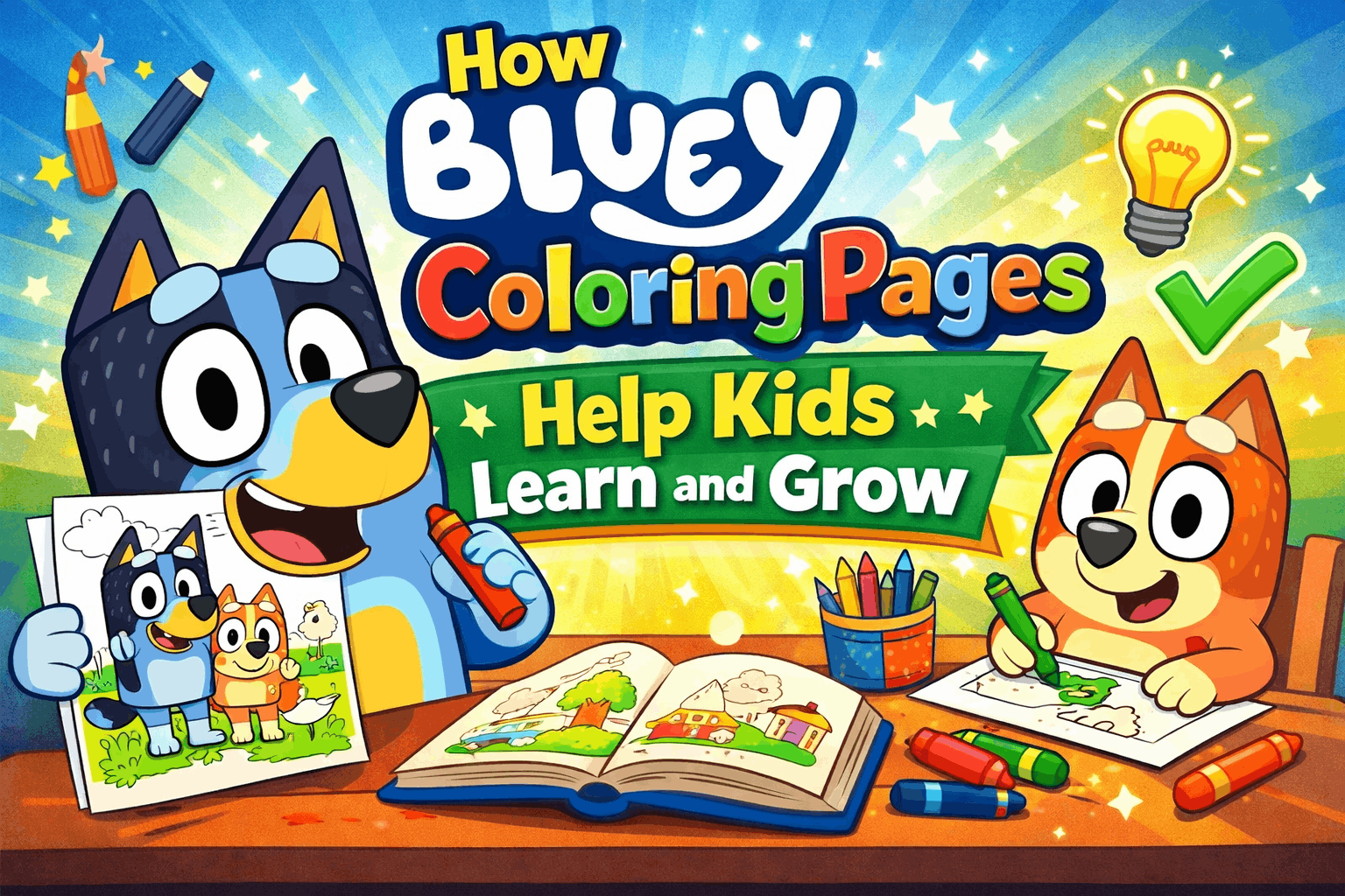 How Bluey Coloring Pages Help Kids Learn and Grow